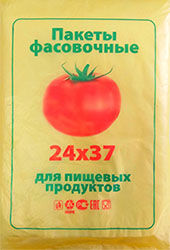 Полиэтиленовый пакет ПНД фасовочный 24х37х8 помидор 400/20 в Москве - купить оптом от производителя ПК Котово Полимер
