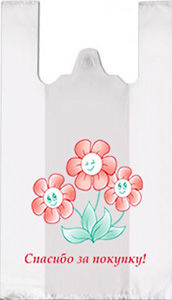 Полиэтиленовый пакет Цветы 27+15х47х10 100/5000 в Москве - купить оптом от производителя ПК Котово Полимер